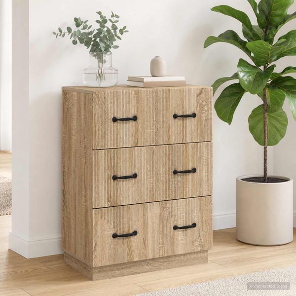 vidaXL Schubladenschrank Sonoma-Eiche 66 x 34,5 x 87 cm Holzwerkstoff 895297