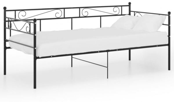 Schlafsofa Bettgestell Schwarz Metall 90x200 cm [324767] Bild 8