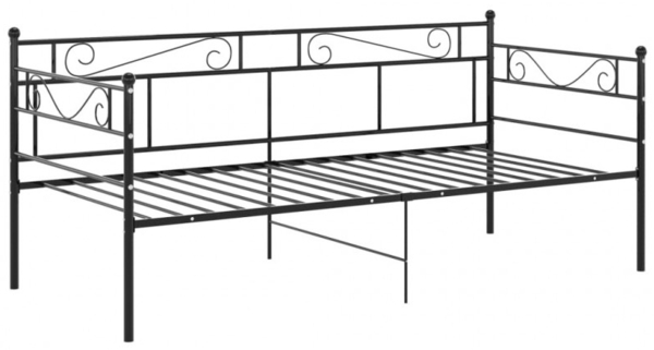 Schlafsofa Bettgestell Schwarz Metall 90x200 cm [324767] Bild 9