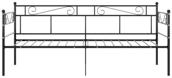 Schlafsofa Bettgestell Schwarz Metall 90x200 cm [324767] Bild 3