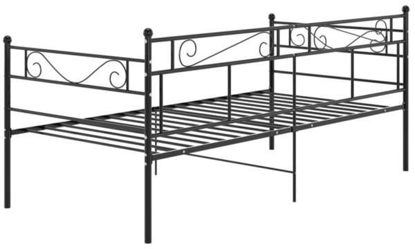 Schlafsofa Bettgestell Schwarz Metall 90x200 cm [324767] Bild 12