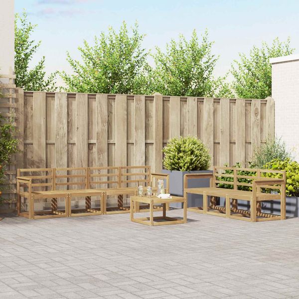 vidaXL Outdoor-Sofagarnitur 8 pcs Weiß 59 x 59 x 37 cm 3387338