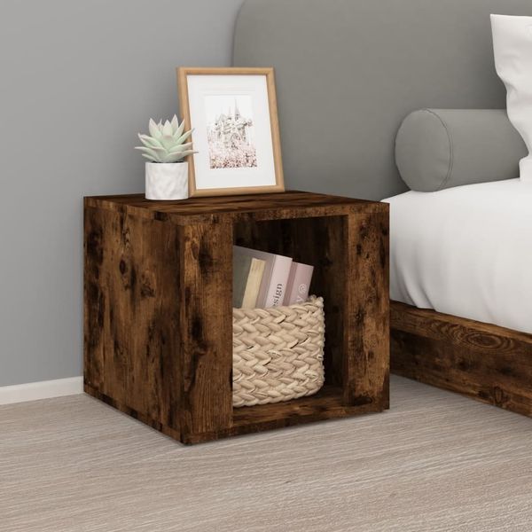 vidaXL Nachttisch Räuchereiche 41x40x36 cm Holzwerkstoff 816549