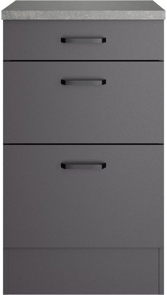 OPTIFIT Unterschrank OPTImulti Breite 50 cm, Tiefe 60 cm, mit 1 Schubkasten, 2 Auszügen
