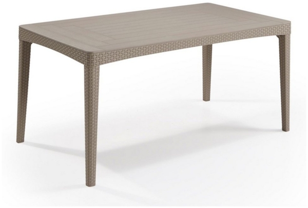 Allibert Girona Tisch Cappuccino - wetterfest, Garten, Outdoor