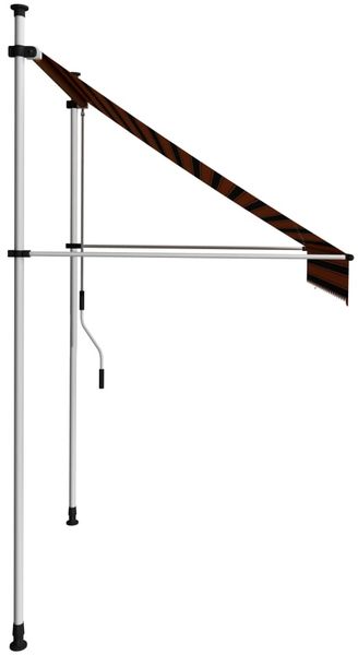 vidaXL Einziehbare Markise Handbetrieben 200 cm Orange und Braun 145836 Bild 3
