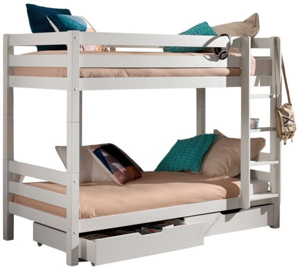 Etagenbett Karolina 210x105x161 Hochbett Massivholz Weiß