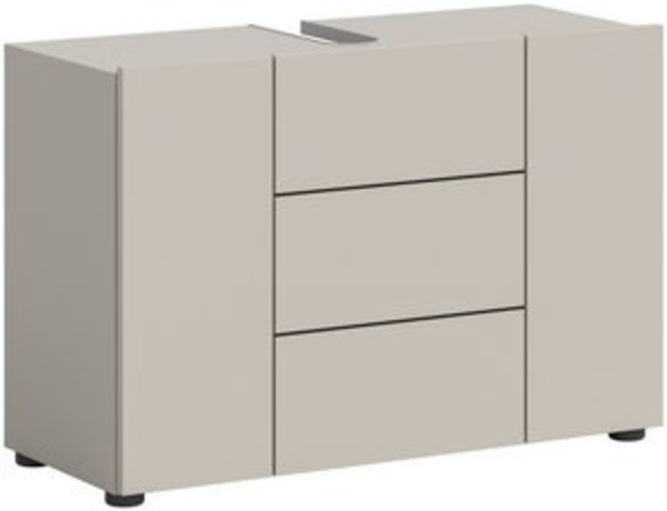 xonox. home Waschbeckenschrank Vira in Kaschmir Nachbildung und schwarz B/H/T: 82 x 56 x 34 cm Bild 6