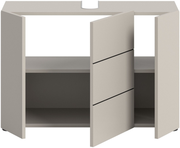 xonox. home Waschbeckenschrank Vira in Kaschmir Nachbildung und schwarz B/H/T: 82 x 56 x 34 cm Bild 2