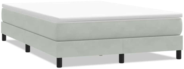 vidaXL Boxspringbett ohne Matratze Hellgrau 160x210 cm Samt 3315831