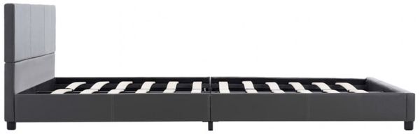 vidaXL Bettgestell Grau Kunstleder 160x200 cm 284778 Bild 9