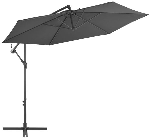 vidaXL Ampelschirm mit Aluminium-Mast 300 cm Anthrazit 44509