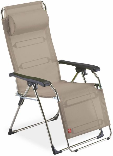 Relaxliege Amida aus Aluminium, Taupe