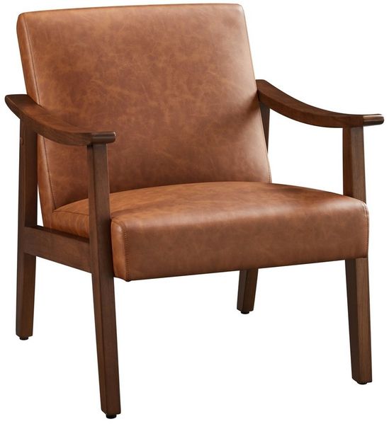 Yaheetech Relaxsessel Retro Loungesessel Einzelsofa, Loungesessel Lesesessel Kunstleder Belastbar bis 136 kg
