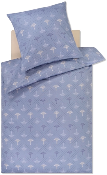 JOOP! Bettwäsche Cornflower Charm 4117 02 Ocean Mako Satin 155 x 220 + 80 x 80 cm