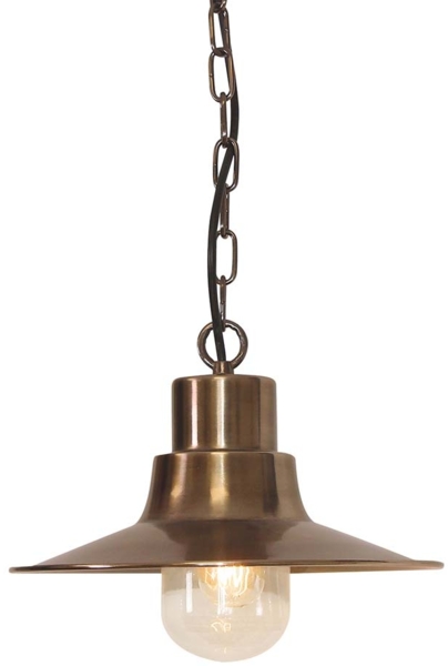 Außenleuchte, Kettenlaterne, Messing, D 29,5 cm