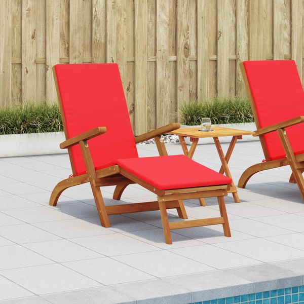 vidaXL Liegestuhl zum Verstellen und Klappen 2 pcs Rot 3415406