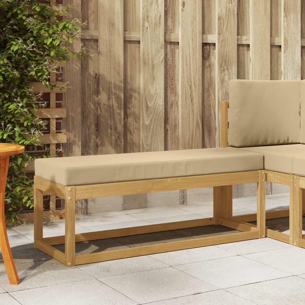 vidaXL Outdoor Hocker Bank Weiß 115 x 43 x 45 cm Massivholz Akazie 901677