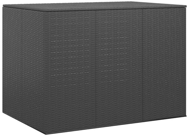 vidaXL Garten-Kissenbox PE Rattan 145x100x103 cm Schwarz 317229