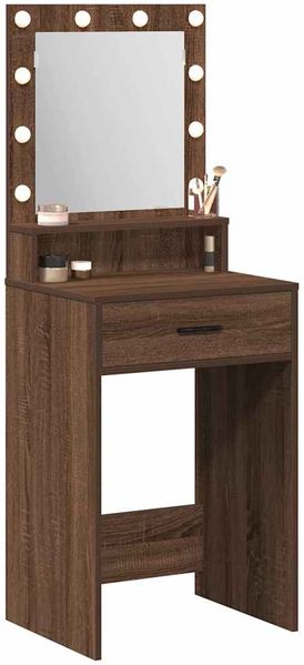 vidaXL Schminktisch Braun Eichen-Optik 50 x 41 x 135 cm Holzwerkstoff 865097 Bild 3