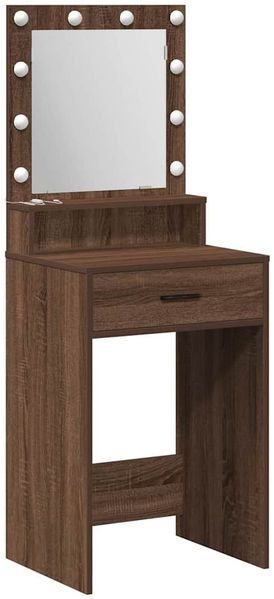 vidaXL Schminktisch Braun Eichen-Optik 50 x 41 x 135 cm Holzwerkstoff 865097 Bild 2