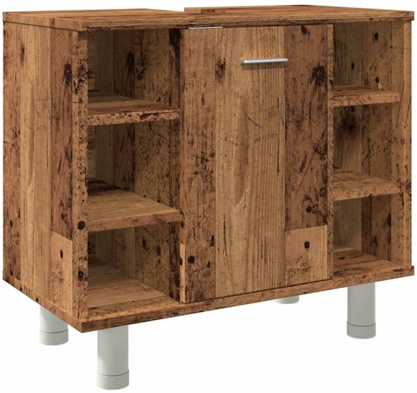 vidaXL Badschrank Altholz-Optik 60x32x53,5 cm Holzwerkstoff 856144