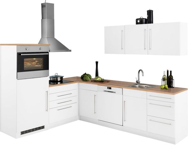 KOCHSTATION Winkelküche KS-Samos, Stellbreite 200x270 cm, wahlweise mit E-Geräten und Induktion