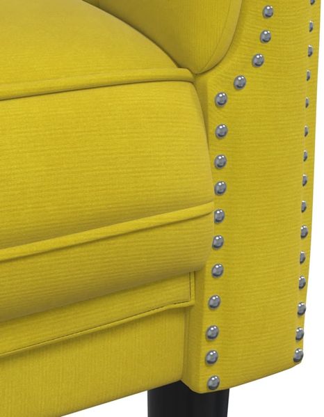 vidaXL 3-tlg. Sofagarnitur Gelb Samt 3209215 Bild 7
