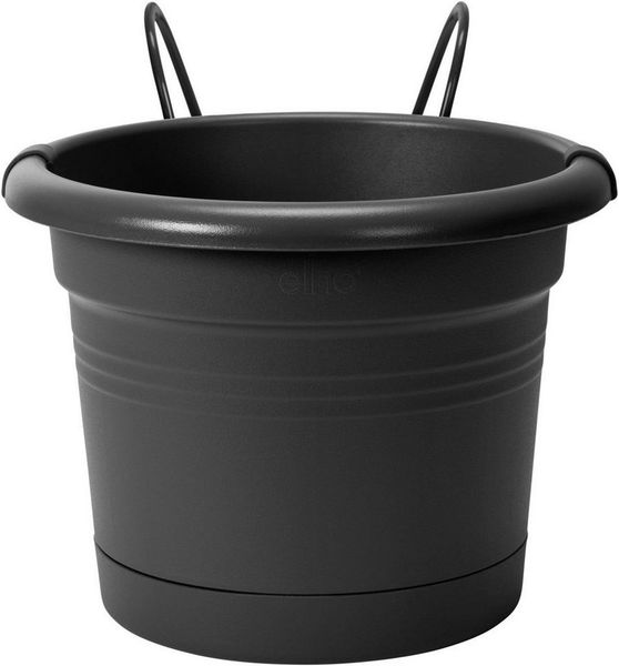 Elho Blumentopf + Halter Green Basics Ø 20 x 18,5 cm lebhaft schwarz