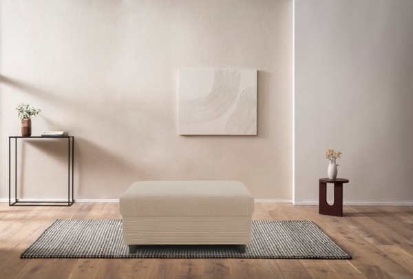 INOSIGN Polsterhocker Turah 2 in Cord oder wasserabweisender Microfaser, moderner Polsterhocker, passend zum Ecksofa, B/T/H: 83/60/44 cm Bild 5