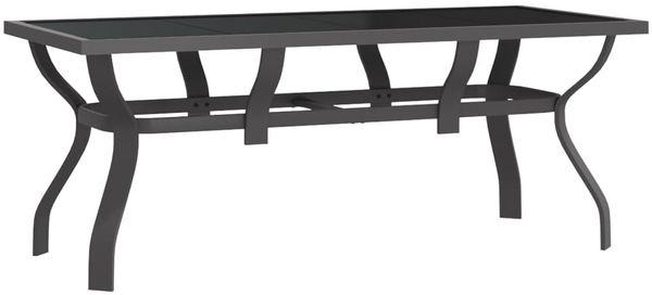 vidaXL 5-tlg. Garten-Essgruppe Grau und Schwarz 3095982 Bild 5