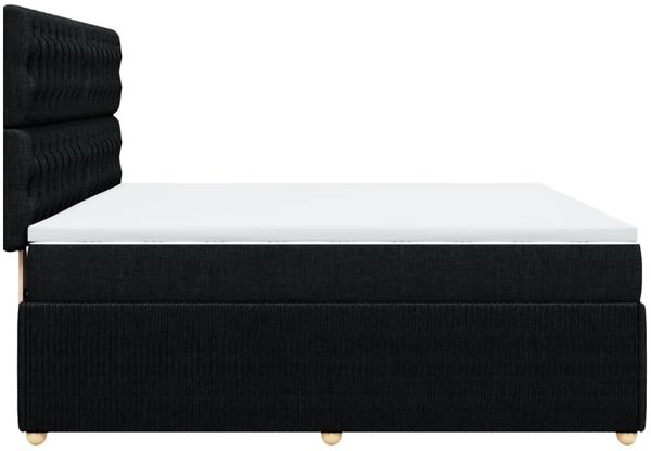 vidaXL Boxspringbett mit Matratze Schwarz 180x200 cm Stoff 3294444 Bild 7