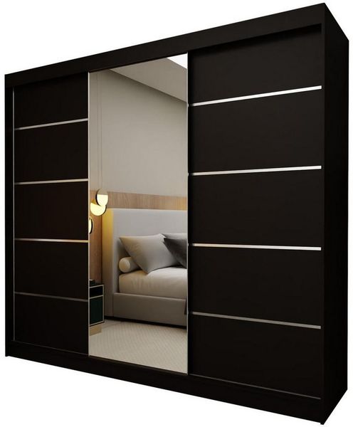 Compleo Schwebetürenschrank mit Spiegel 240 cm breit, Elegant design