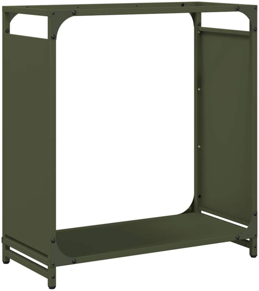 vidaXL Brennholzregal Olivgrün 60x28x65 cm Kaltgewalzter Stahl 864202