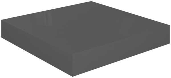 vidaXL Schweberegal Hochglanz-Grau 23x23,5x3,8 cm MDF 323781