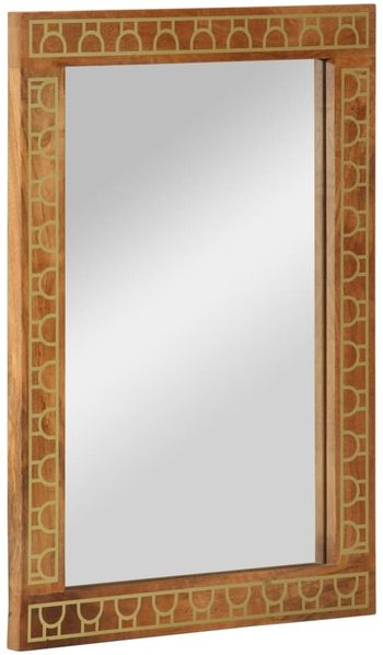 vidaXL Badspiegel 50x70x2,5 cm Massivholz Mango und Glas 358315