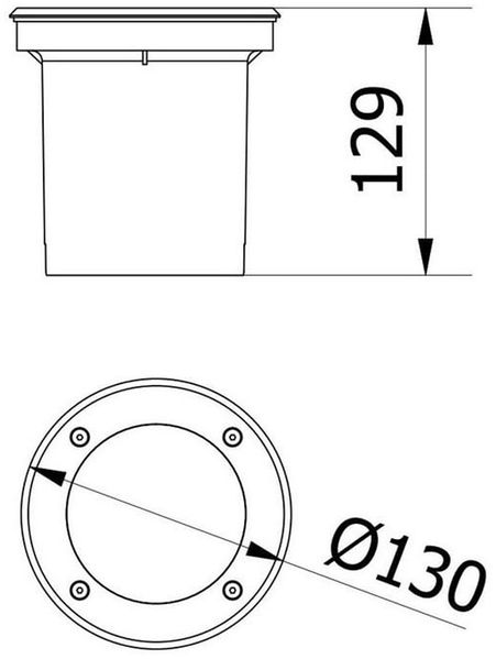 5 Watt eckige LED Einabu Boden-Spot Bodenleuchte Bodenstrahler Wegleuchte | schwenkbar aus Edelstahl | 130 x 130 x 129mm (B. x L. x H.) | 410 Lumen | Neutralweiß (4000 K) Bild 5