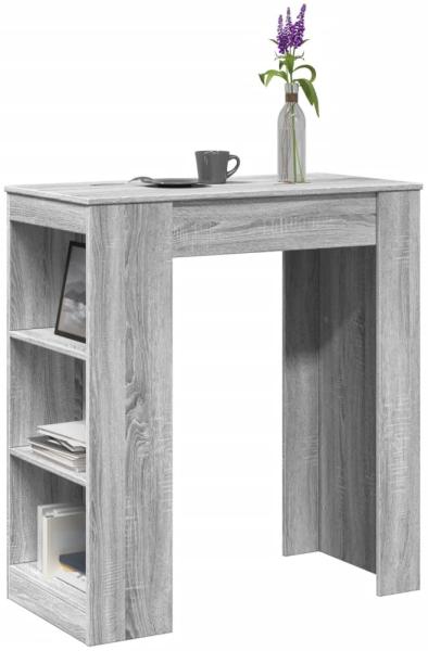 vidaXL Bartisch mit Regal Grau Sonoma 95x47x103,5 cm Holzwerkstoff 854387