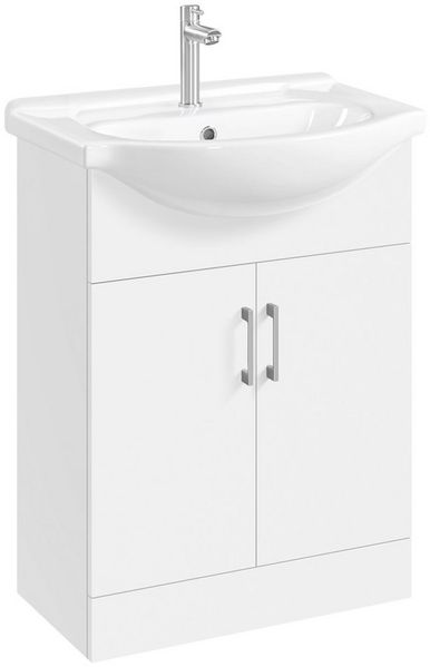 Yaheetech Waschbeckenunterschrank Badezimmerschrank Unterschrank mit Waschbecken