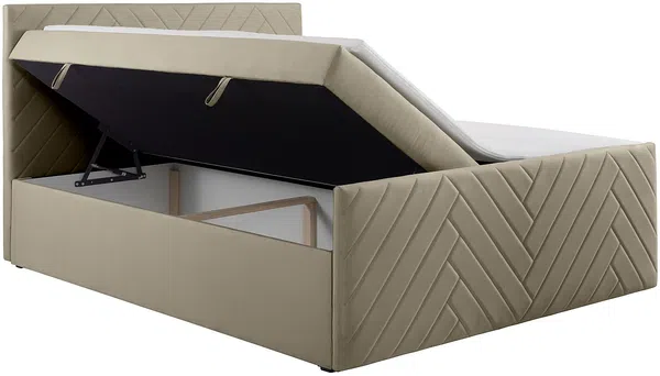 Vente-unique - MAKANA Bett Samt Schokoladenbraun - B 160 cm x H 108 cm x L 213 cm Bild 7