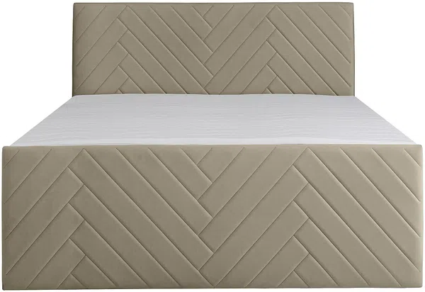 Vente-unique - MAKANA Bett Samt Schokoladenbraun - B 160 cm x H 108 cm x L 213 cm Bild 5