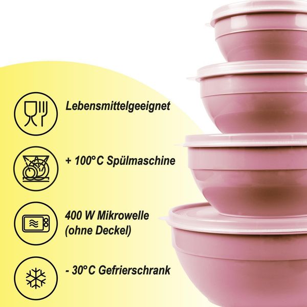 Vorratsdosen mit Deckel für Lebensmittel, Frischhaltedosen Mikrowellen-, Gefriergeeignet, Spülmaschinenfest 4er Set, Meal Prep Boxen, Aufbewahrungsbox Bild 5