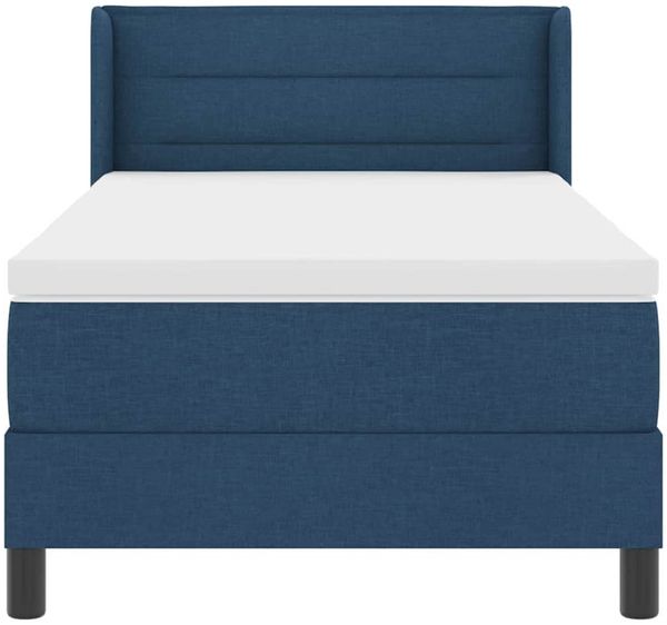vidaXL Boxspringbett mit Kopfteil Blau 200 x 90 cm Stoff 3341026 Bild 7