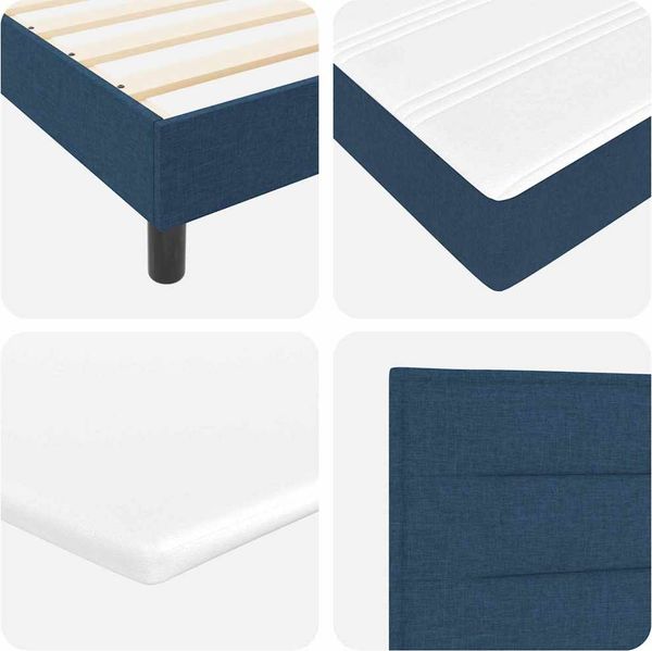 vidaXL Boxspringbett mit Kopfteil Blau 200 x 90 cm Stoff 3341026 Bild 10