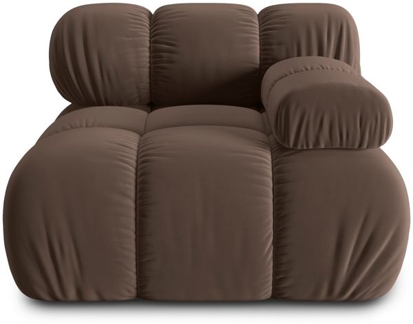 Micadoni Eckmodul Bellis Rechts Samt Bluvel Dunkelbraun