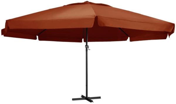 vidaXL Sonnenschirm Aluminium-Mast 600 cm Terrakotta 47375