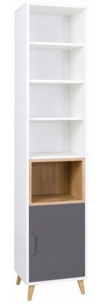 Deine Möbel 24 Kinderregal JUSTIN 4 Regal, Set 1-tlg, in Weiß Matt / Graphit / Grau / Eiche Scandi Still Bild 5