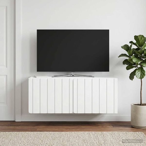 vidaXL Wandmontierter TV-Schrank Weiß 78,5 x 31 x 30 cm Holzwerkstoff 898375