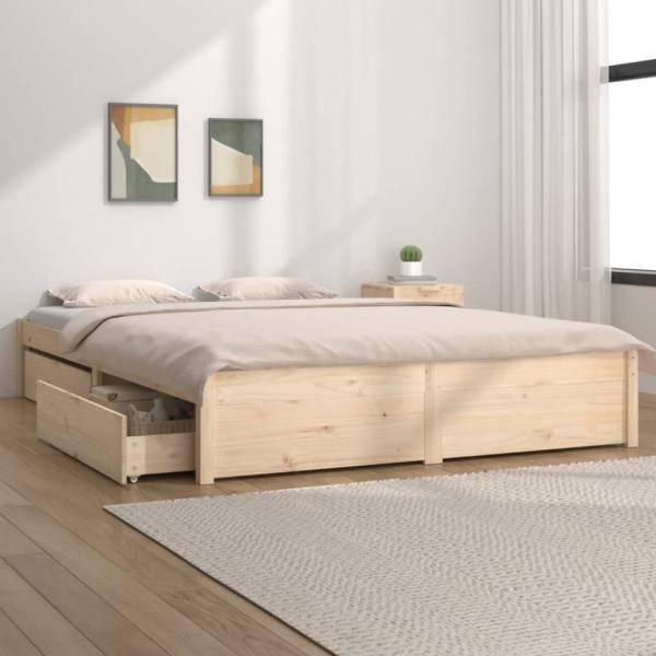 vidaXL Bett mit Schubladen 140x200 cm 3103513