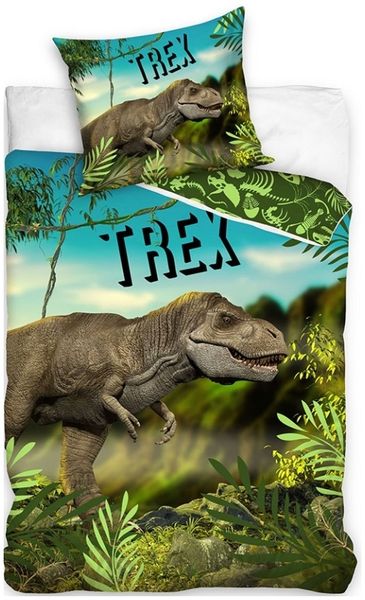 Dinosaurier T-REX Bettwäsche 140 x 200 100 % Baumwolle